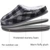 imageKuaiLu Mens Clog Slippers with Arch Support Suede Faux Fur Memory Foam Warm House Shoes Comfortable Slipon Mans Bedroom Indoor Outdoor Slippers Rubber Sole Size 716Deepgrey Plaid