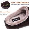 imageKuaiLu Mens Clog Slippers with Arch Support Suede Faux Fur Memory Foam Warm House Shoes Comfortable Slipon Mans Bedroom Indoor Outdoor Slippers Rubber Sole Size 716Brownchoose One Size Down