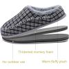 imageKuaiLu Mens Clog Slippers with Arch Support Suede Faux Fur Memory Foam Warm House Shoes Comfortable Slipon Mans Bedroom Indoor Outdoor Slippers Rubber Sole Size 716Light Grey Plaid