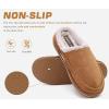 imageKuaiLu Mens Clog Slippers with Arch Support Suede Faux Fur Memory Foam Warm House Shoes Comfortable Slipon Mans Bedroom Indoor Outdoor Slippers Rubber Sole Size 716Khaki