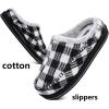 imageKuaiLu Mens Clog Slippers with Arch Support Suede Faux Fur Memory Foam Warm House Shoes Comfortable Slipon Mans Bedroom Indoor Outdoor Slippers Rubber Sole Size 716Blackwhite Plaid