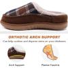 imageKuaiLu Mens Clog Slippers with Arch Support Suede Faux Fur Memory Foam Warm House Shoes Comfortable Slipon Mans Bedroom Indoor Outdoor Slippers Rubber Sole Size 716Brown Plaidchoose One Size Down