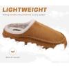 imageKuaiLu Mens Clog Slippers with Arch Support Suede Faux Fur Memory Foam Warm House Shoes Comfortable Slipon Mans Bedroom Indoor Outdoor Slippers Rubber Sole Size 716Khaki
