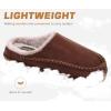 imageKuaiLu Mens Clog Slippers with Arch Support Suede Faux Fur Memory Foam Warm House Shoes Comfortable Slipon Mans Bedroom Indoor Outdoor Slippers Rubber Sole Size 716Brown