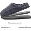 imageKuaiLu Mens Clog Slippers with Arch Support Suede Faux Fur Memory Foam Warm House Shoes Comfortable Slipon Mans Bedroom Indoor Outdoor Slippers Rubber Sole Size 716Felt Grey