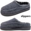 imageKuaiLu Mens Clog Slippers with Arch Support Suede Faux Fur Memory Foam Warm House Shoes Comfortable Slipon Mans Bedroom Indoor Outdoor Slippers Rubber Sole Size 716Felt Grey