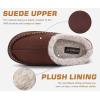 imageKuaiLu Mens Clog Slippers with Arch Support Suede Faux Fur Memory Foam Warm House Shoes Comfortable Slipon Mans Bedroom Indoor Outdoor Slippers Rubber Sole Size 716Brown