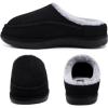 imageKuaiLu Mens Clog Slippers with Arch Support Suede Faux Fur Memory Foam Warm House Shoes Comfortable Slipon Mans Bedroom Indoor Outdoor Slippers Rubber Sole Size 716Blackchoose One Size Down