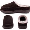 imageKuaiLu Mens Clog Slippers with Arch Support Suede Faux Fur Memory Foam Warm House Shoes Comfortable Slipon Mans Bedroom Indoor Outdoor Slippers Rubber Sole Size 716Brownchoose One Size Down
