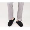 imageKuaiLu Mens Clog Slippers with Arch Support Suede Faux Fur Memory Foam Warm House Shoes Comfortable Slipon Mans Bedroom Indoor Outdoor Slippers Rubber Sole Size 716Felt Black
