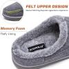 imageKuaiLu Mens Clog Slippers with Arch Support Suede Faux Fur Memory Foam Warm House Shoes Comfortable Slipon Mans Bedroom Indoor Outdoor Slippers Rubber Sole Size 716Greychoose One Size Down