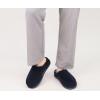imageKuaiLu Mens Clog Slippers with Arch Support Suede Faux Fur Memory Foam Warm House Shoes Comfortable Slipon Mans Bedroom Indoor Outdoor Slippers Rubber Sole Size 716Felt Blue