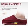 imageKuaiLu Mens Clog Slippers with Arch Support Suede Faux Fur Memory Foam Warm House Shoes Comfortable Slipon Mans Bedroom Indoor Outdoor Slippers Rubber Sole Size 716Red