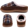 imageKuaiLu Mens Clog Slippers with Arch Support Suede Faux Fur Memory Foam Warm House Shoes Comfortable Slipon Mans Bedroom Indoor Outdoor Slippers Rubber Sole Size 716Brown Plaidchoose One Size Down