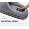 imageKuaiLu Mens Clog Slippers with Arch Support Suede Faux Fur Memory Foam Warm House Shoes Comfortable Slipon Mans Bedroom Indoor Outdoor Slippers Rubber Sole Size 716Grey