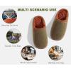 imageKuaiLu Mens House Memory Foam Slippers with Comfy Warm Plush Lining Felt Slip On Casual Pantuflas Mans Comfortable Bedroom Shoes Rubber Sole for IndoorampampOutdoor Mens Size 715Green Brown