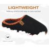 imageKuaiLu Mens House Memory Foam Slippers with Comfy Warm Plush Lining Felt Slip On Casual Pantuflas Mans Comfortable Bedroom Shoes Rubber Sole for IndoorampampOutdoor Mens Size 715Black Brown