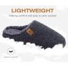 imageKuaiLu Mens House Memory Foam Slippers with Comfy Warm Plush Lining Felt Slip On Casual Pantuflas Mans Comfortable Bedroom Shoes Rubber Sole for IndoorampampOutdoor Mens Size 715Grey