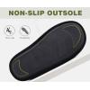 imageKuaiLu Mens House Memory Foam Slippers with Comfy Warm Plush Lining Felt Slip On Casual Pantuflas Mans Comfortable Bedroom Shoes Rubber Sole for IndoorampampOutdoor Mens Size 715Black
