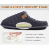 imageKuaiLu Mens House Memory Foam Slippers with Comfy Warm Plush Lining Felt Slip On Casual Pantuflas Mans Comfortable Bedroom Shoes Rubber Sole for IndoorampampOutdoor Mens Size 715Grey