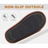 imageKuaiLu Mens House Memory Foam Slippers with Comfy Warm Plush Lining Felt Slip On Casual Pantuflas Mans Comfortable Bedroom Shoes Rubber Sole for IndoorampampOutdoor Mens Size 715Black Brown