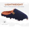 imageKuaiLu Mens House Memory Foam Slippers with Comfy Warm Plush Lining Felt Slip On Casual Pantuflas Mans Comfortable Bedroom Shoes Rubber Sole for IndoorampampOutdoor Mens Size 715Blue Brown