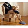 imageKuaiLu Mens House Memory Foam Slippers with Comfy Warm Plush Lining Felt Slip On Casual Pantuflas Mans Comfortable Bedroom Shoes Rubber Sole for IndoorampampOutdoor Mens Size 715Grey Brown