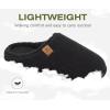 imageKuaiLu Mens House Memory Foam Slippers with Comfy Warm Plush Lining Felt Slip On Casual Pantuflas Mans Comfortable Bedroom Shoes Rubber Sole for IndoorampampOutdoor Mens Size 715Black