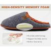 imageKuaiLu Mens House Memory Foam Slippers with Comfy Warm Plush Lining Felt Slip On Casual Pantuflas Mans Comfortable Bedroom Shoes Rubber Sole for IndoorampampOutdoor Mens Size 715Grey Brown