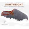 imageKuaiLu Mens House Memory Foam Slippers with Comfy Warm Plush Lining Felt Slip On Casual Pantuflas Mans Comfortable Bedroom Shoes Rubber Sole for IndoorampampOutdoor Mens Size 715Grey Brown