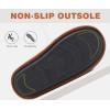 imageKuaiLu Mens House Memory Foam Slippers with Comfy Warm Plush Lining Felt Slip On Casual Pantuflas Mans Comfortable Bedroom Shoes Rubber Sole for IndoorampampOutdoor Mens Size 715Grey Brown
