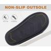 imageKuaiLu Mens House Memory Foam Slippers with Comfy Warm Plush Lining Felt Slip On Casual Pantuflas Mans Comfortable Bedroom Shoes Rubber Sole for IndoorampampOutdoor Mens Size 715Grey