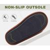 imageKuaiLu Mens House Memory Foam Slippers with Orthopedic Arch Support Comfy Warm Plush Lining Slip On Casual Pantuflas Mans Comfortable Bedroom Shoes Rubber Sole for IndoorampampOutdoor Green Brown Size 14