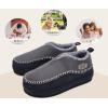 imageKuaiLu Mens Slippers Cozy Memory Foam House Slipper Shoes Warm Suede Winter Moccasins Slipon Boots Slippers For Man with Fuzzy Sherpa Lining ampamp IndoorOutdoor Hard Rubber SoleGrey Black