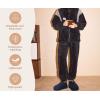 imageKuaiLu Mens Slippers Cozy Memory Foam House Slipper Shoes Warm Suede Winter Moccasins Slipon Boots Slippers For Man with Fuzzy Sherpa Lining ampamp IndoorOutdoor Hard Rubber SoleDark Blue