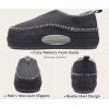 imageKuaiLu Mens Slippers Cozy Memory Foam House Slipper Shoes Warm Suede Winter Moccasins Slipon Boots Slippers For Man with Fuzzy Sherpa Lining ampamp IndoorOutdoor Hard Rubber SoleGrey