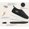imageKuaiLu Mens Slippers Cozy Memory Foam House Slipper Shoes Warm Suede Winter Moccasins Slipon Boots Slippers For Man with Fuzzy Sherpa Lining ampamp IndoorOutdoor Hard Rubber SoleBlack