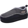 imageKuaiLu Mens Slippers Cozy Memory Foam House Slipper Shoes Warm Suede Winter Moccasins Slipon Boots Slippers For Man with Fuzzy Sherpa Lining ampamp IndoorOutdoor Hard Rubber SoleGrey Black