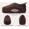 imageKuaiLu Mens Slippers Cozy Memory Foam House Slipper Shoes Warm Suede Winter Moccasins Slipon Boots Slippers For Man with Fuzzy Sherpa Lining ampamp IndoorOutdoor Hard Rubber SoleDark Brown