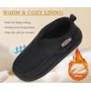 imageKuaiLu Mens Slippers Cozy Memory Foam House Slipper Shoes Warm Suede Winter Moccasins Slipon Boots Slippers For Man with Fuzzy Sherpa Lining ampamp IndoorOutdoor Hard Rubber SoleBlack