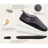 imageKuaiLu Mens Slippers Cozy Memory Foam House Slipper Shoes Warm Suede Winter Moccasins Slipon Boots Slippers For Man with Fuzzy Sherpa Lining ampamp IndoorOutdoor Hard Rubber SoleGrey Black