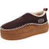 imageKuaiLu Mens Slippers Cozy Memory Foam House Slipper Shoes Warm Suede Winter Moccasins Slipon Boots Slippers For Man with Fuzzy Sherpa Lining ampamp IndoorOutdoor Hard Rubber SoleKhaki Brown