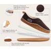 imageKuaiLu Mens Slippers Cozy Memory Foam House Slipper Shoes Warm Suede Winter Moccasins Slipon Boots Slippers For Man with Fuzzy Sherpa Lining ampamp IndoorOutdoor Hard Rubber SoleKhaki Brown