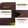 imageKuaiLu Mens Slippers Cozy Memory Foam House Slipper Shoes Warm Suede Winter Moccasins Slipon Boots Slippers For Man with Fuzzy Sherpa Lining ampamp IndoorOutdoor Hard Rubber SoleDark Brown