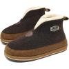 imageKuaiLu Mens Winter Slippers Memory Foam Slipper Boots for Men Cozy Felt Wool House Booties with Warm Sherpa Plush Lining Nonslip Rubber Sole Indoor Outdoor 714Brown