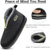 imageKuaiLu Mens Winter Slippers Memory Foam Slipper Boots for Men Cozy Felt Wool House Booties with Warm Sherpa Plush Lining Nonslip Rubber Sole Indoor Outdoor 714Grey