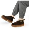 imageKuaiLu Mens Winter Slippers Memory Foam Slipper Boots for Men Cozy Felt Wool House Booties with Warm Sherpa Plush Lining Nonslip Rubber Sole Indoor Outdoor 714Brown