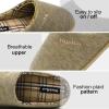 imageKuaiLu MensComfortMoccasinSliponSuedeHouseSlippersMemory FoamCasualLoafersShoes with Arch SupportBeigefur