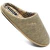 imageKuaiLu MensComfortMoccasinSliponSuedeHouseSlippersMemory FoamCasualLoafersShoes with Arch SupportBeigefur
