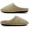 imageKuaiLu MensComfortMoccasinSliponSuedeHouseSlippersMemory FoamCasualLoafersShoes with Arch SupportBeigefur